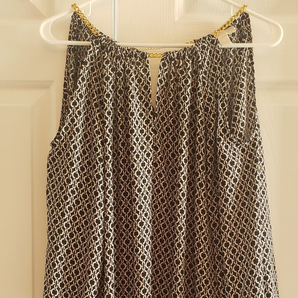 Michael Kors cold-shoulder flowing blouse